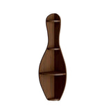 Bowling Shape Wood Corner Wall Shelf / Book Shelf,Walnut Finish