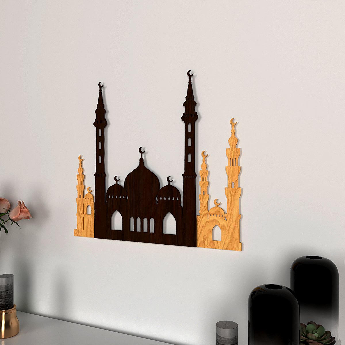 Illuminated Mosque Backlit Wall Art