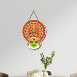Kathakali Dancer Face on Mandala Pattern Wall Hanging