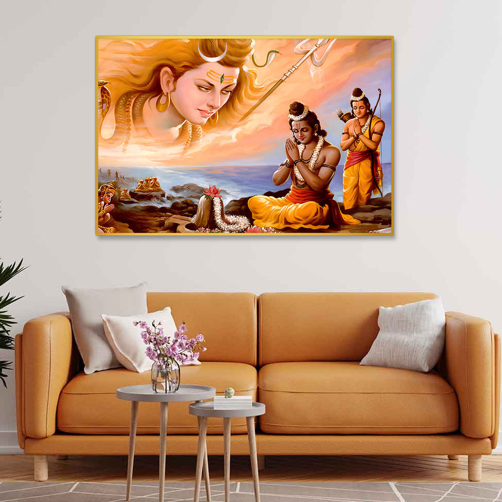 Inspiring Shri Ram and Lakshaman Worship Wall Arts & Paintings