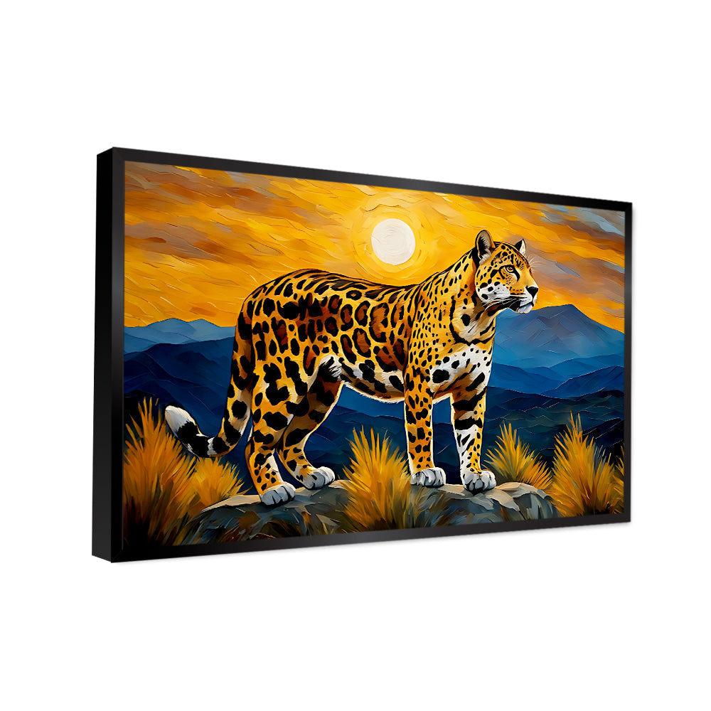 Beautiful Jaguar with Nature Scenery Wall Paintings & Arts
