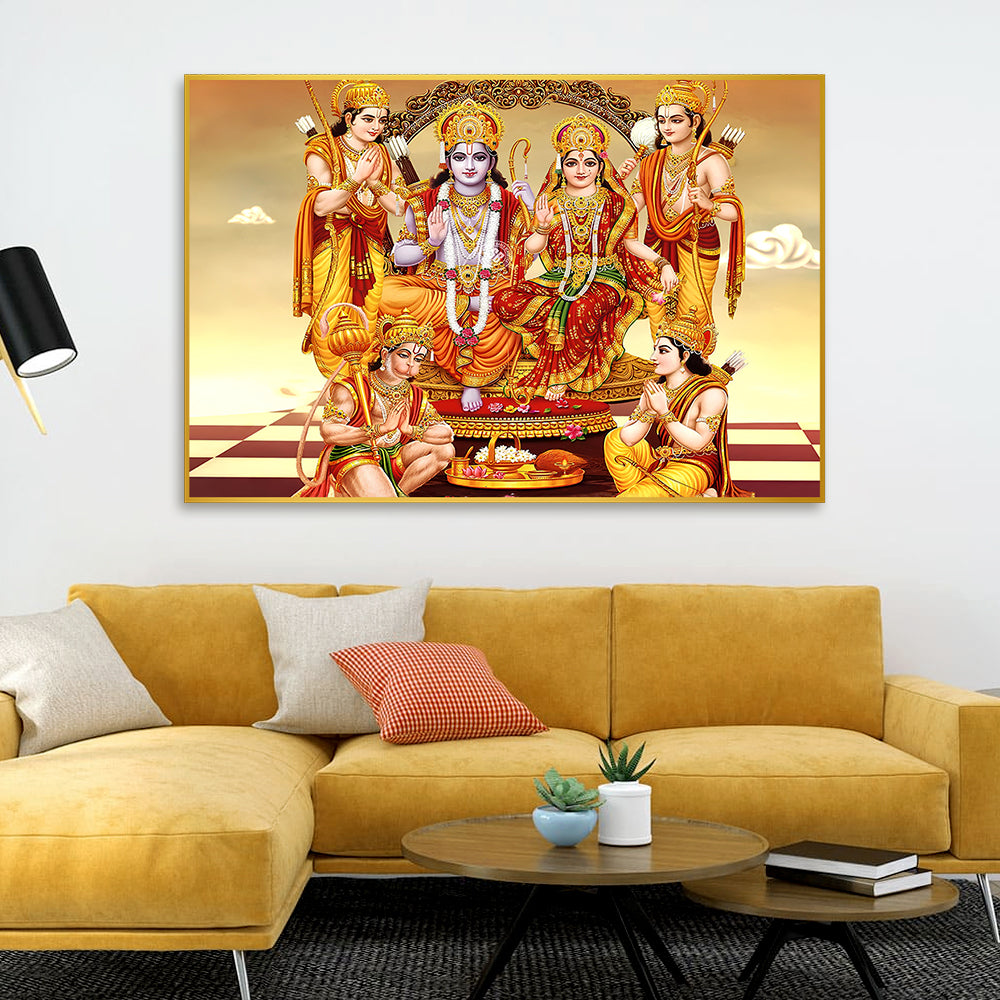 Divine Shri Ram Darbar Religious Wall Art & Paintings