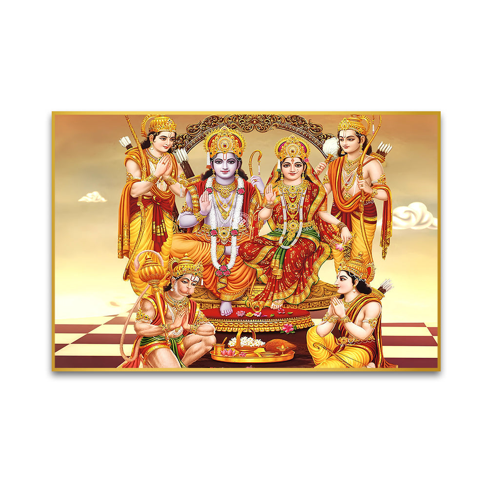 Divine Shri Ram Darbar Religious Wall Art & Paintings
