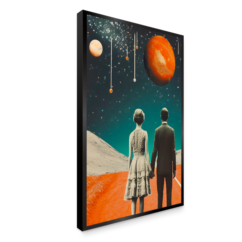 A Man and Woman Walking Aesthetic Wall Paintings & Arts