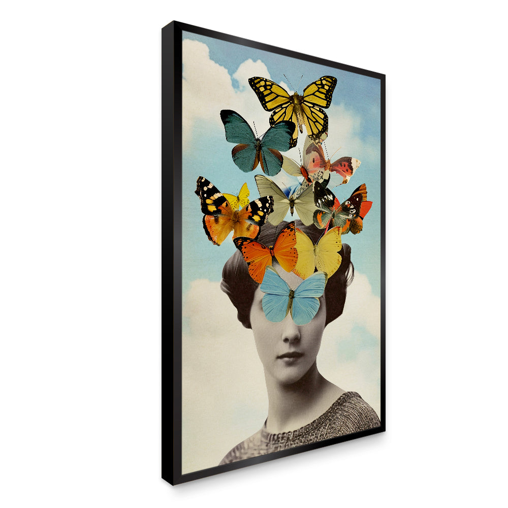 A Person with Visual Metaphor for Memory Aesthetic Wall Paintings & Arts