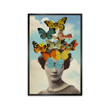 A Person with Visual Metaphor for Memory Aesthetic Wall Paintings & Arts