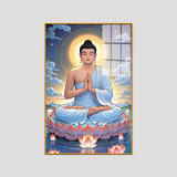 Lovely Lord Gautam Buddha Canvas Printed Acrylic Wall Paintings & Art for Living Room, Office