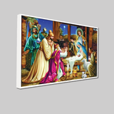 Celestial Prince Jesus Canvas Printed Wall Paintings for Living Room, Meditation Room, Bedroom, Churches, Hospitals