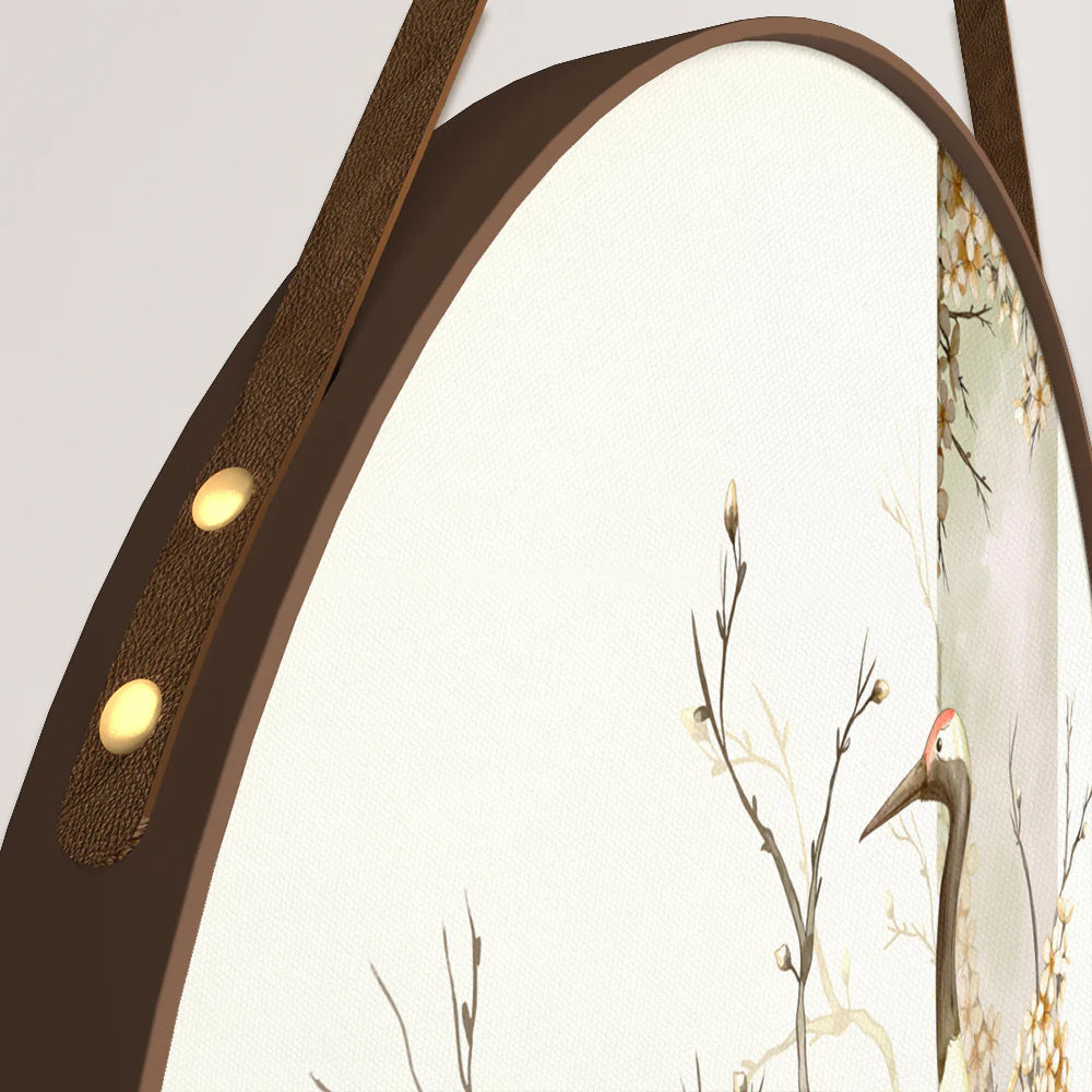 Floral Birds Round Framed Wall Art Set of 3