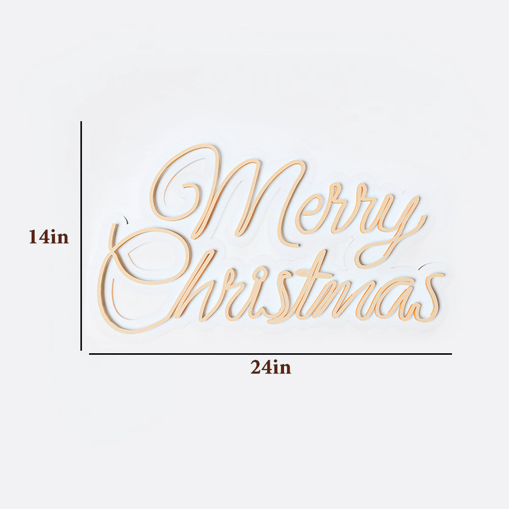 Merry Christmas Text LED Neon Light (Available in Multiple Colors)