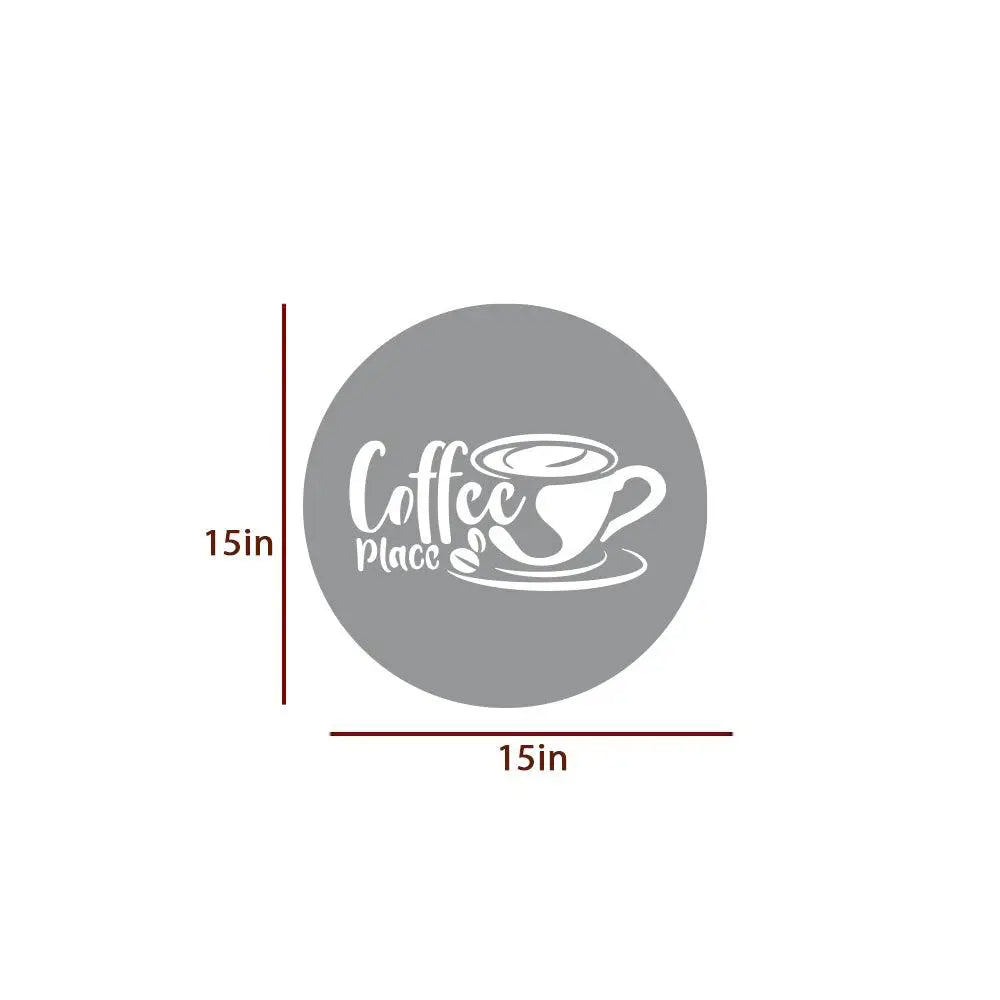 Circular Backlit Kitchen Wall Decor for Coffee Lovers