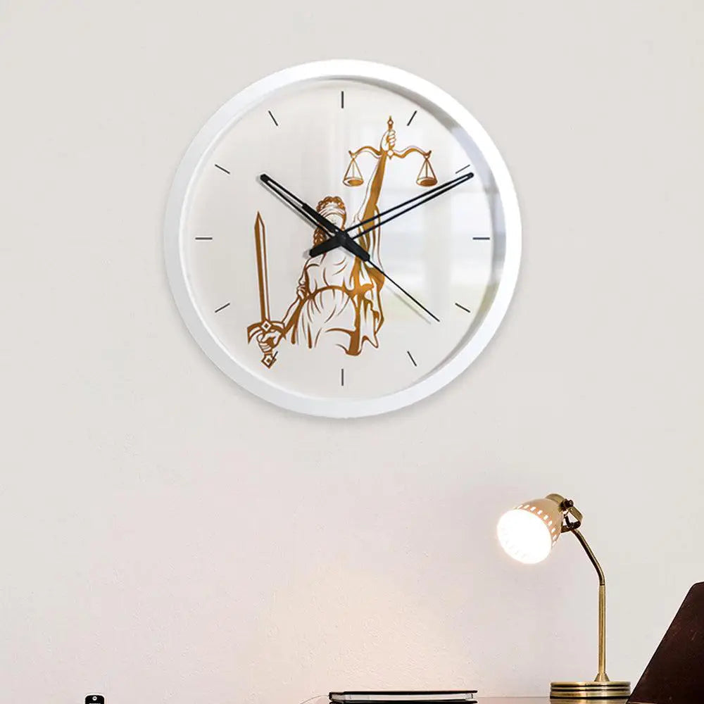 Handcrafted Wall Clock for Lawyer's Office