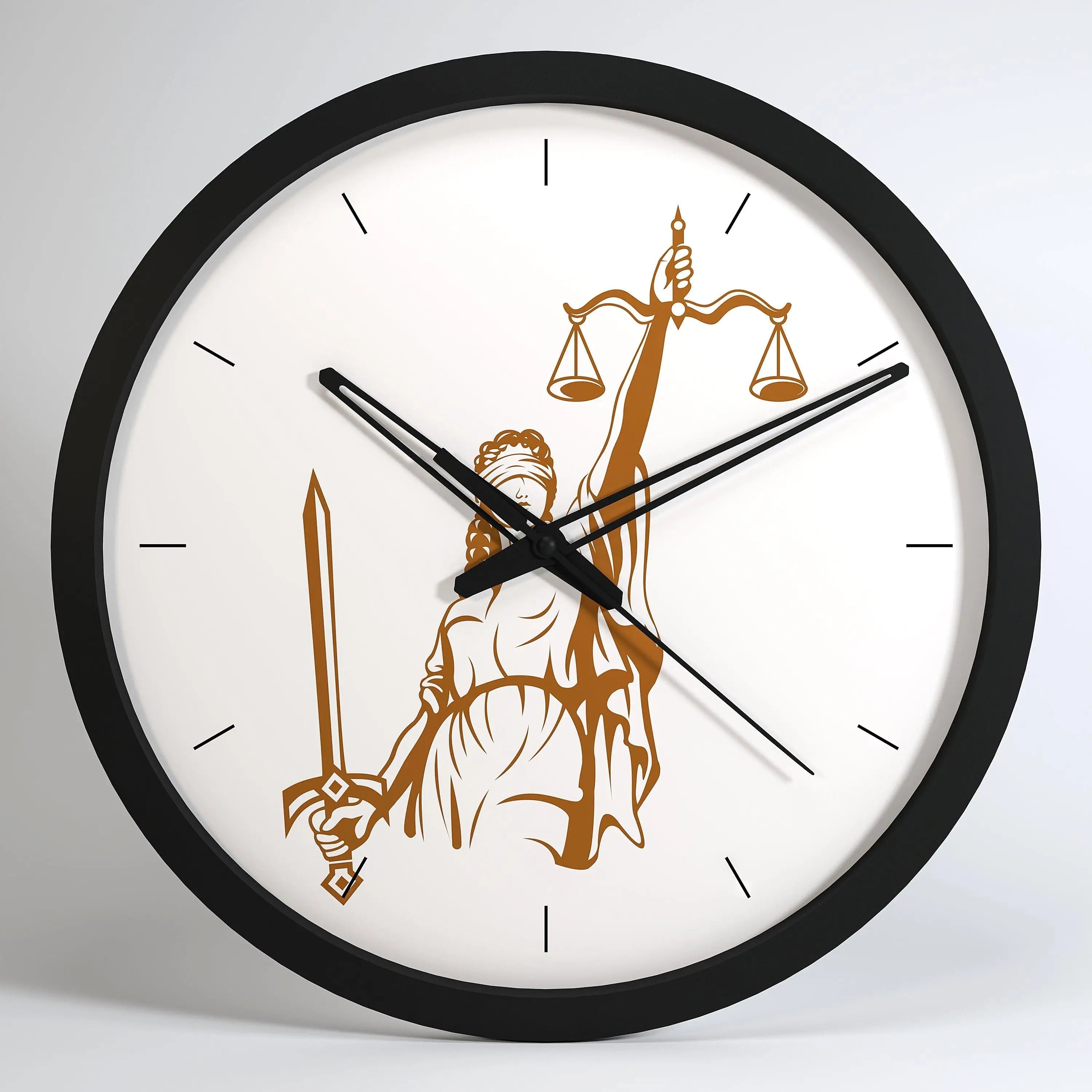 Handcrafted Wall Clock for Lawyer's Office