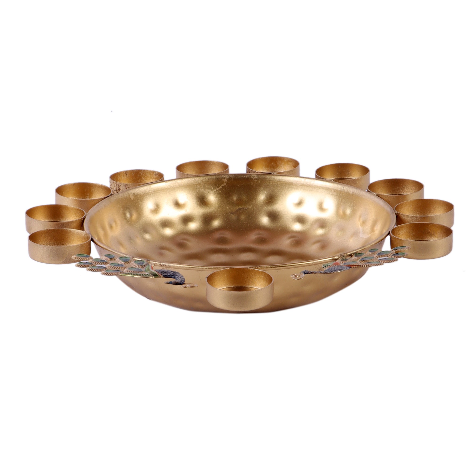 Peacock Urli With Tealight Set of 3