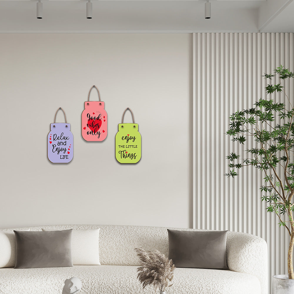 Decorative Good Vibes Only Wooden Wall Hanging