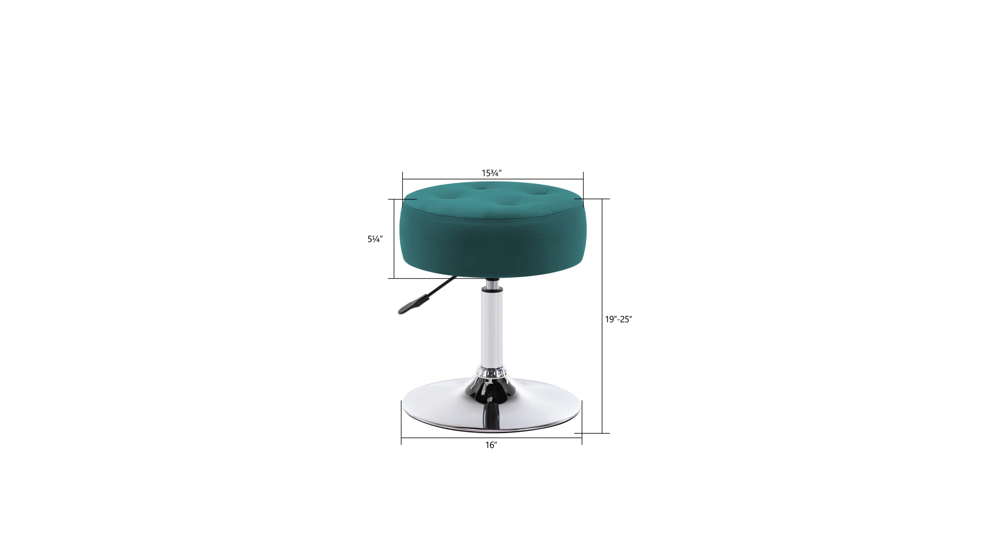 Green Color Deria  Vanity Stool