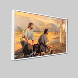 Divine Shepherd Jesus Canvas Printed Wall Paintings for Living Room, Meditation Room, Bedroom, Churches, Hospitals