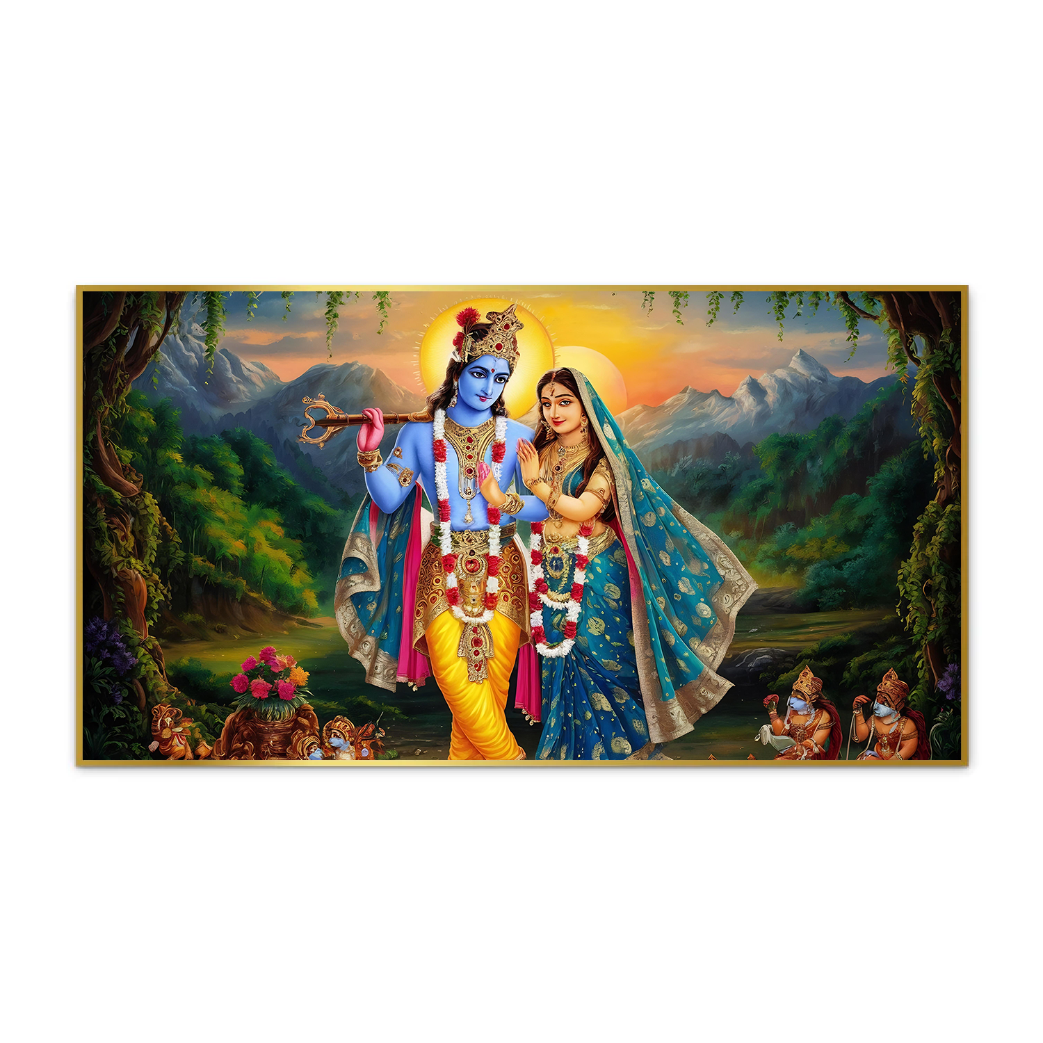 Elegant Radha Krishna Painting – Grace Your Space With Divinity