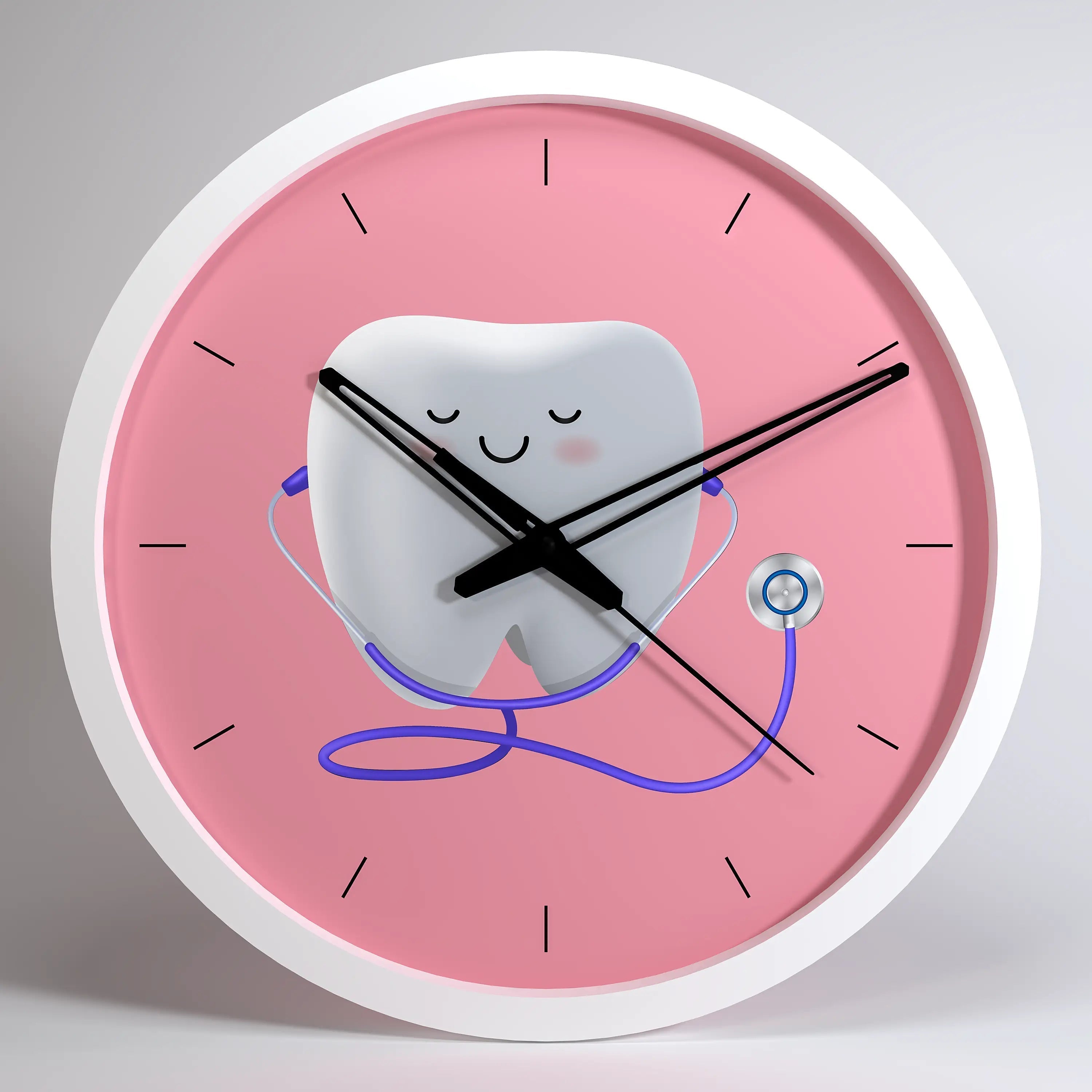Easy-To-Hang Handcrafted Dentist Office Wall Clock
