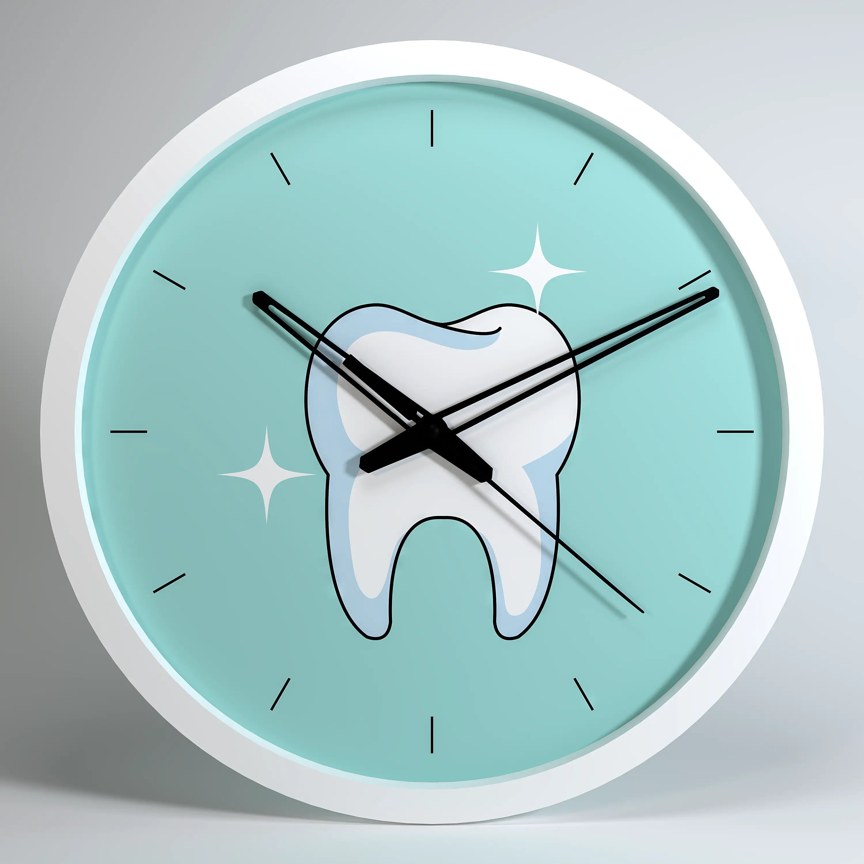 Shiny Tooth Dentist Office Wall Clock