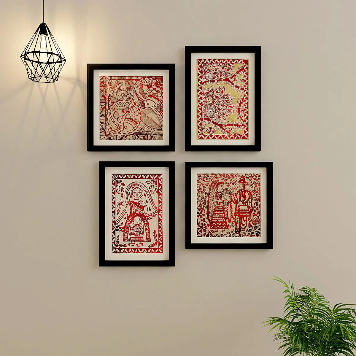 Madhubani Art Frame Set Of 4