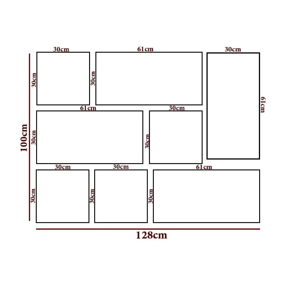 Madhubani Art Collage Picture Wall Frame Set of 8