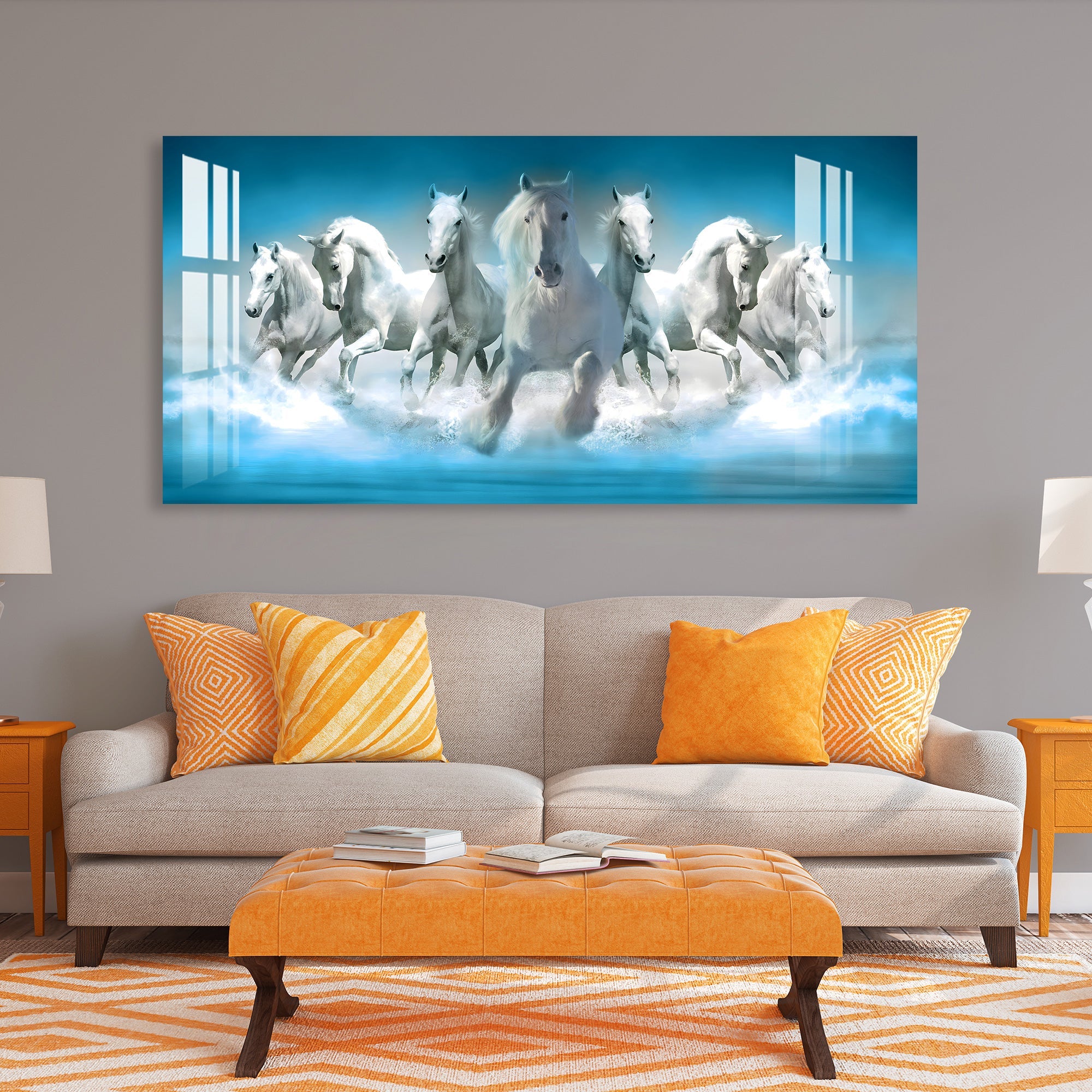 Horse Acrylic Wall Painting for Luxury Interiors – Designer Wall Art
