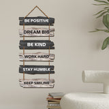 Decorative Motivational Quotes Printed Mdf Wooden Wall Hanging