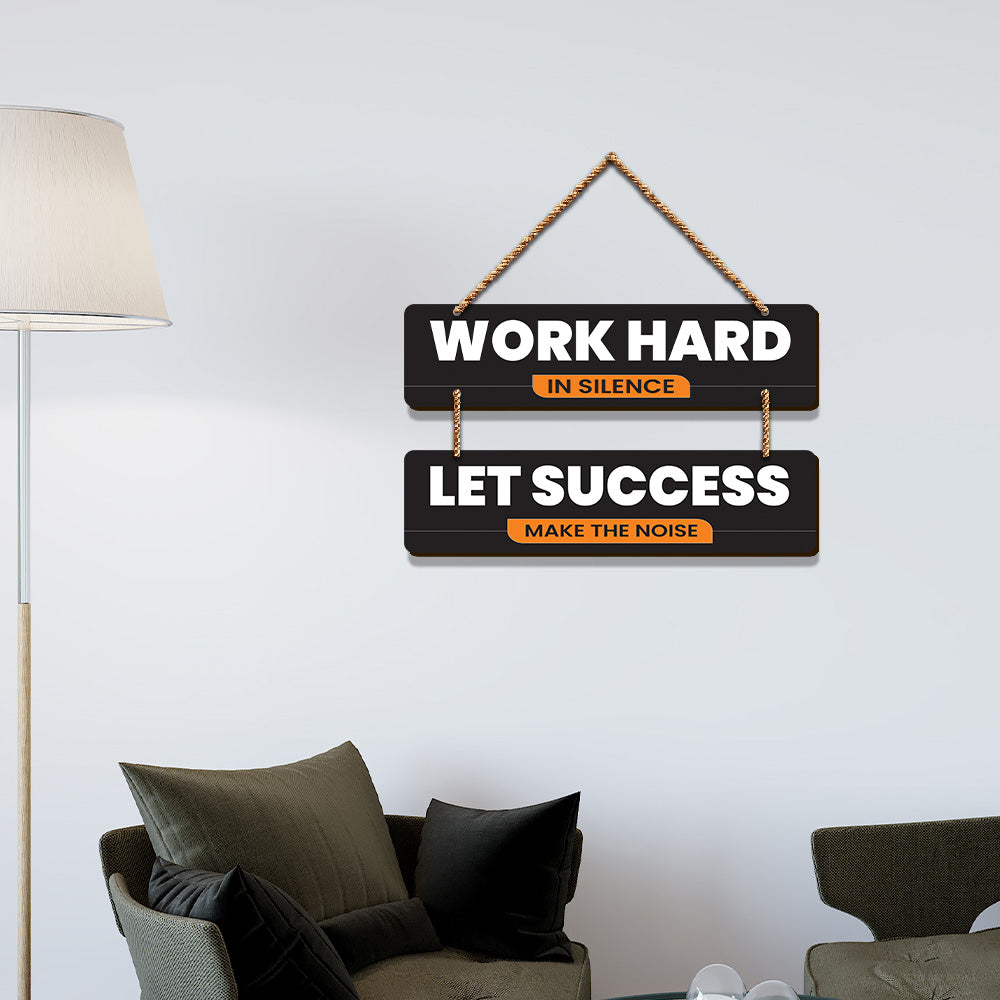 Decorative Motivational Quotes Printed Wooden Wall Hanging
