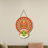 Kathakali Dancer Face on Mandala Pattern Wall Hanging