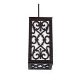 Elegant Carved Wood Pendant Light for Home Décor