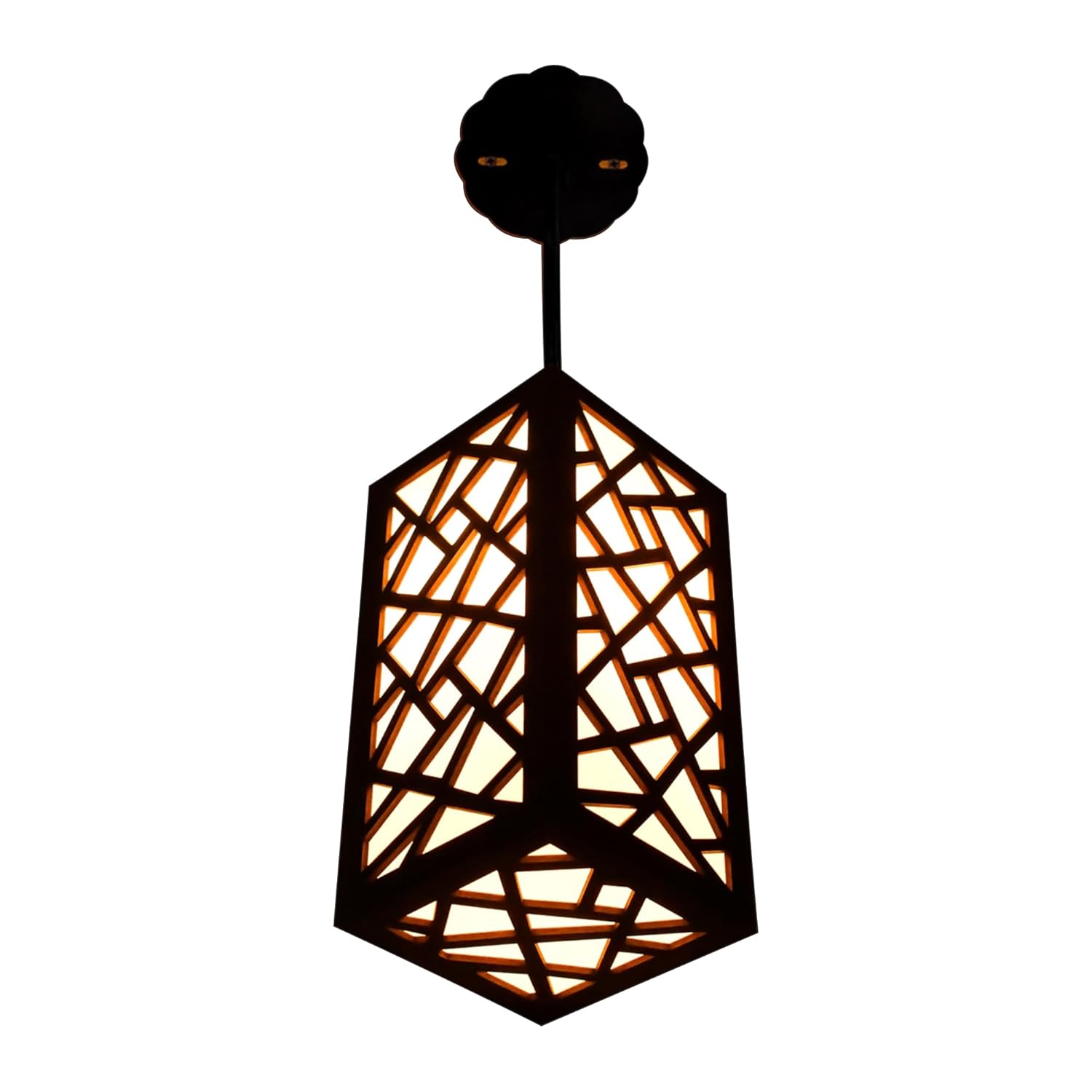 Unique Geometric Wood Light Fixture