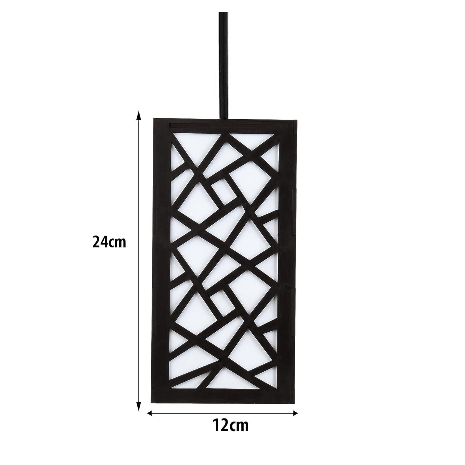 Contemporary Geometric Wood Hanging Lamp