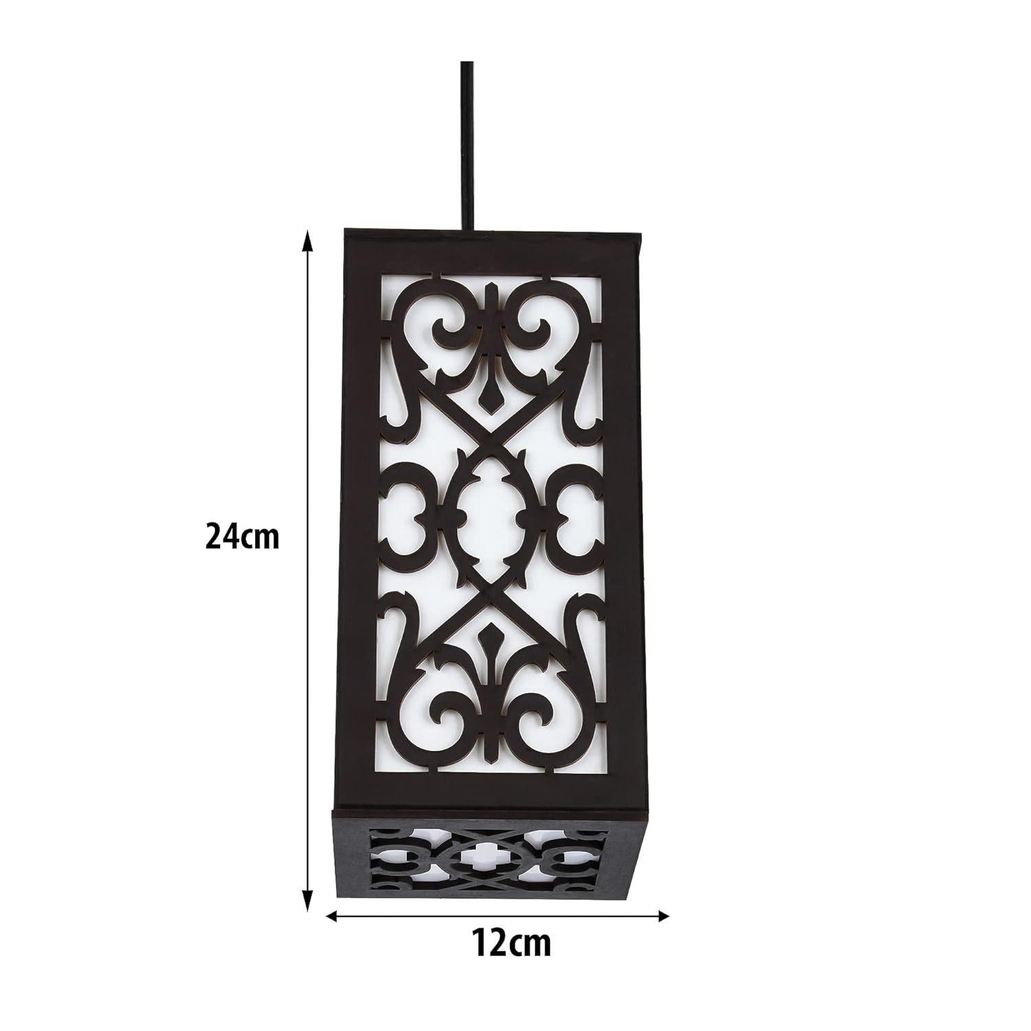 Elegant Carved Wood Pendant Light for Home Décor