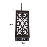 Elegant Carved Wood Pendant Light for Home Décor