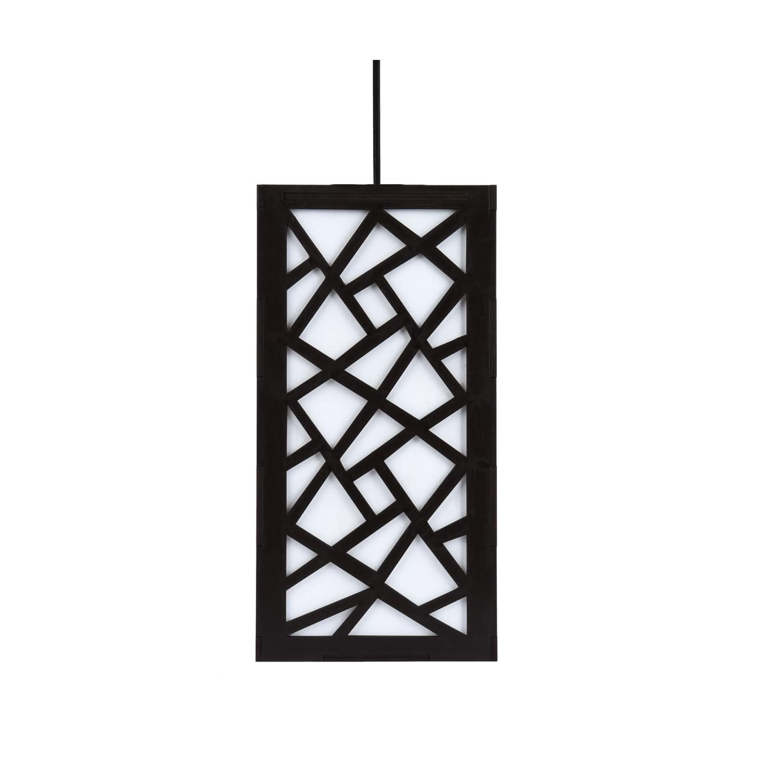 Contemporary Geometric Wood Hanging Lamp