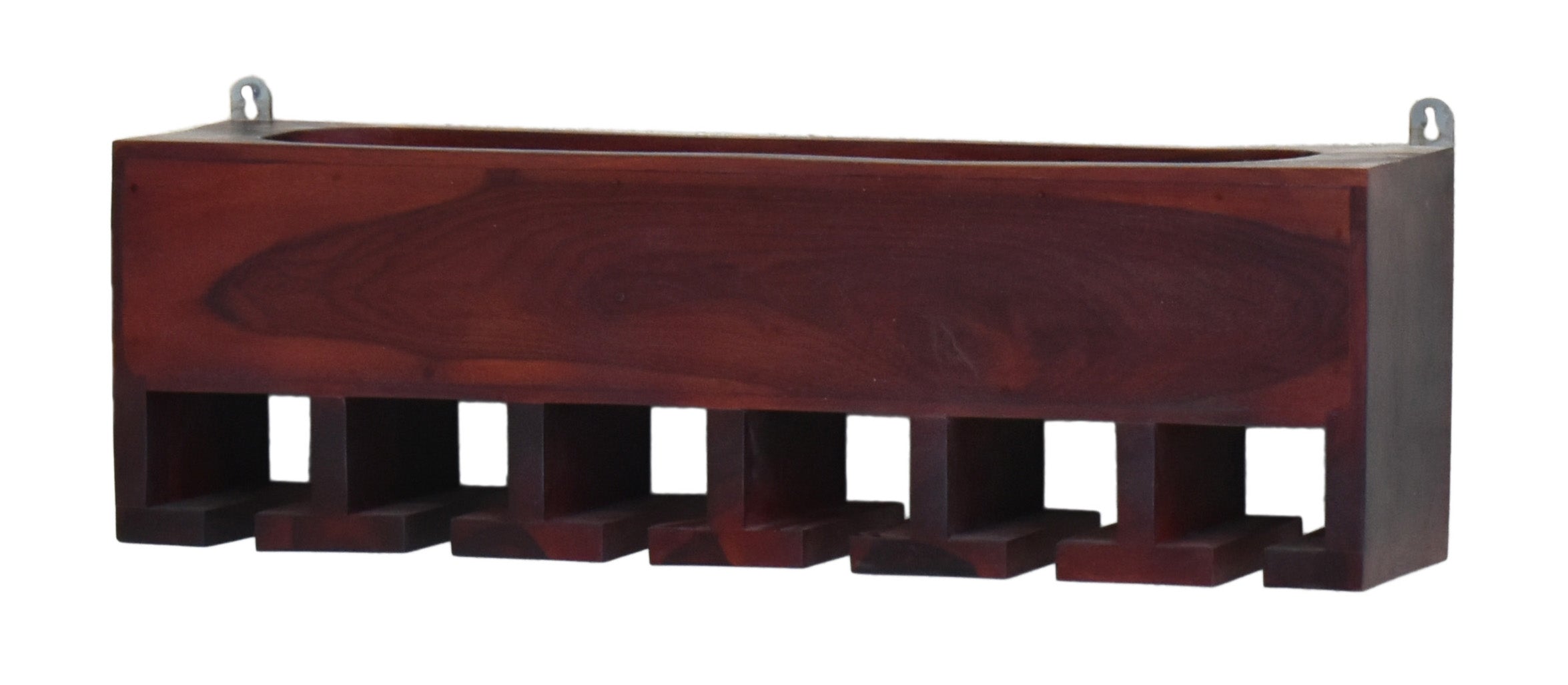 Dark Red Mahagony Wood Wall Mounted Bar Cabinet