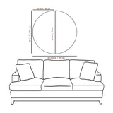 Abstract Monochrome Semi Circle Frames Set Of 2