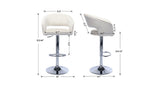 White Color Dee Swiel Adjustable Bar Stool