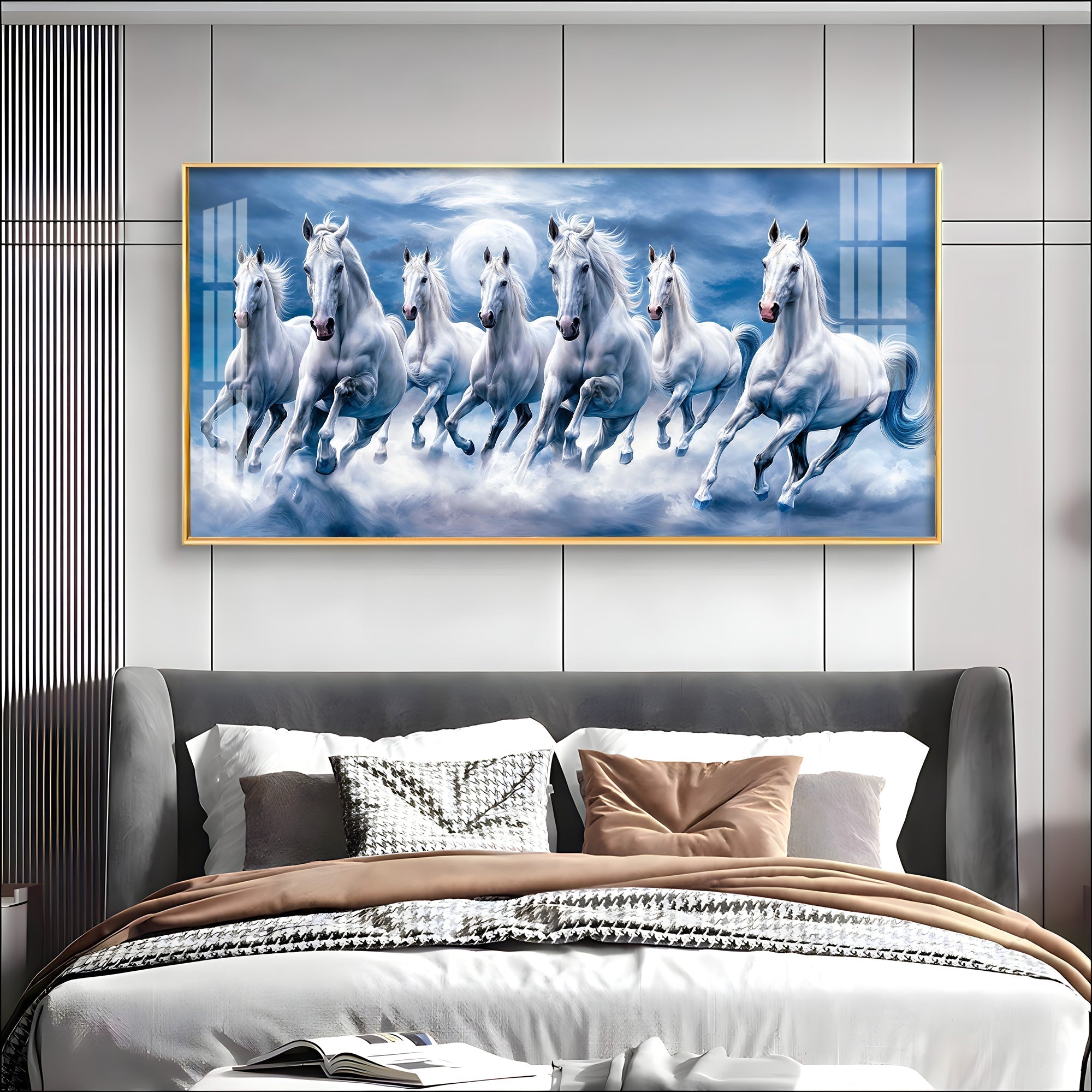 Classic Horse Acrylic Wall Painting – Timeless Horse Wall Art