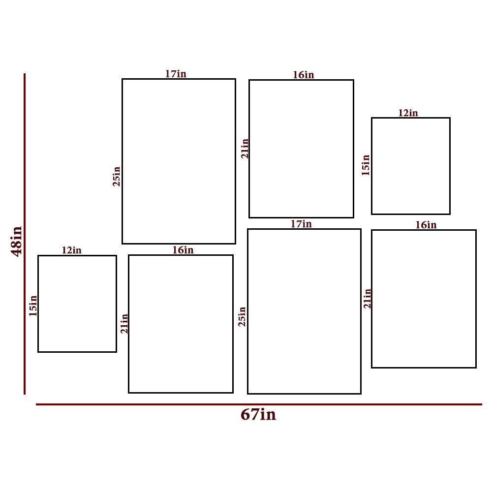 Emerald Zest Wall Frame Set of 7