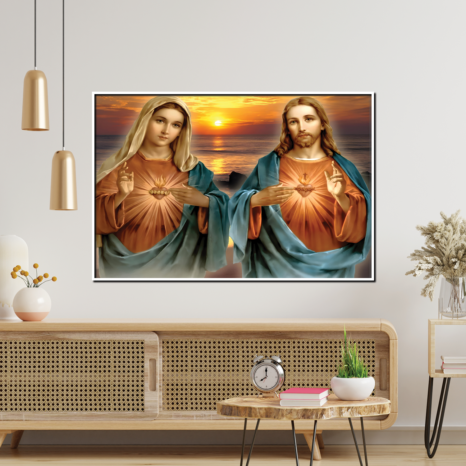 Glorious Lord Jesus Canvas Printed Wall Paintings for Living Room, Meditation Room, Bedroom, Churches, Hospitals