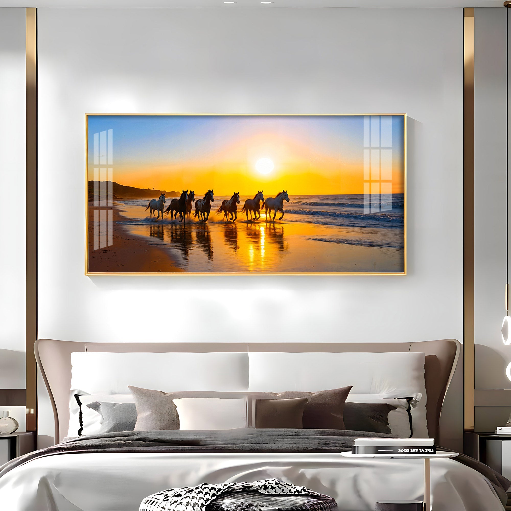 Equestrian Horse Acrylic Wall Painting – Classic Horse Wall Décor