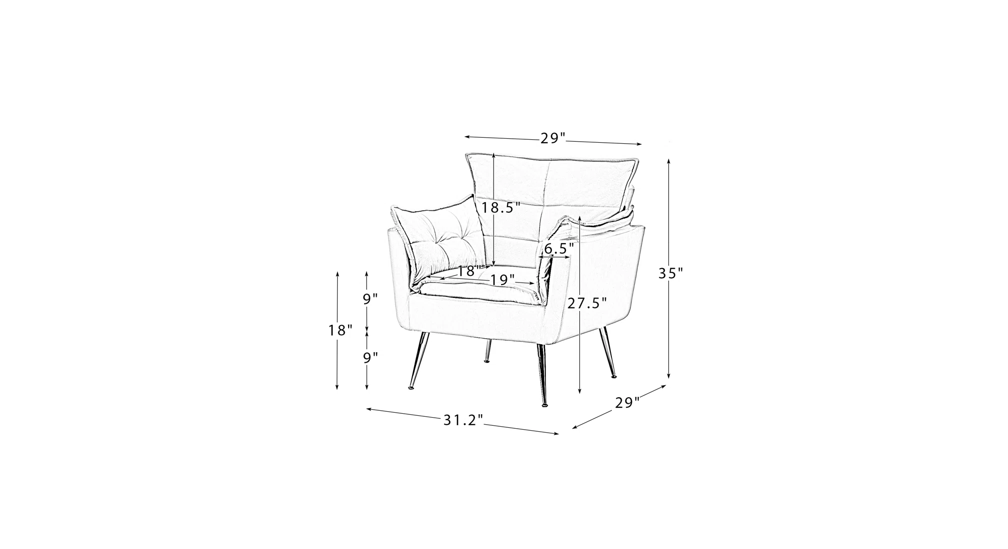 Pink Fyn Accent Chair