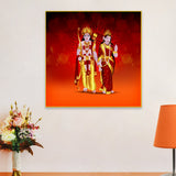 Ram Ji Sita Ji Divine Canvas Painting for Home