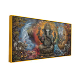 Handcrafted Vintage Ganesha Wall Painting – Indian Ethnic Art
