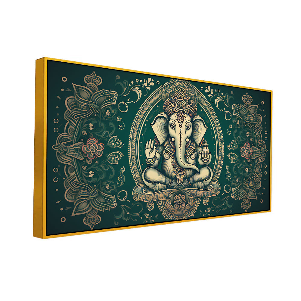 Rustic Lord Ganesha Poster – Vintage Temple Artwork