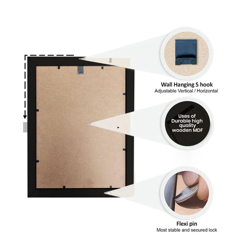 Paper Aesthetic Modern Floral Art Wall Paintings With Black Frame