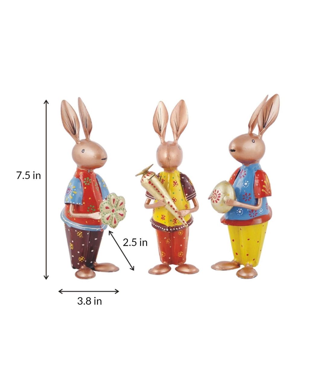 Rabbit Set Of 3  table decor