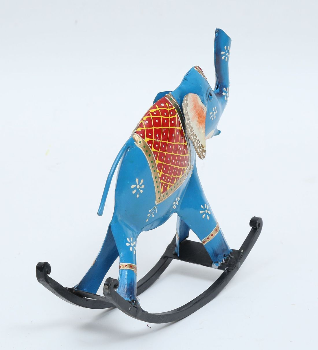 Rocking elephant Iron Animal Figurine table decor